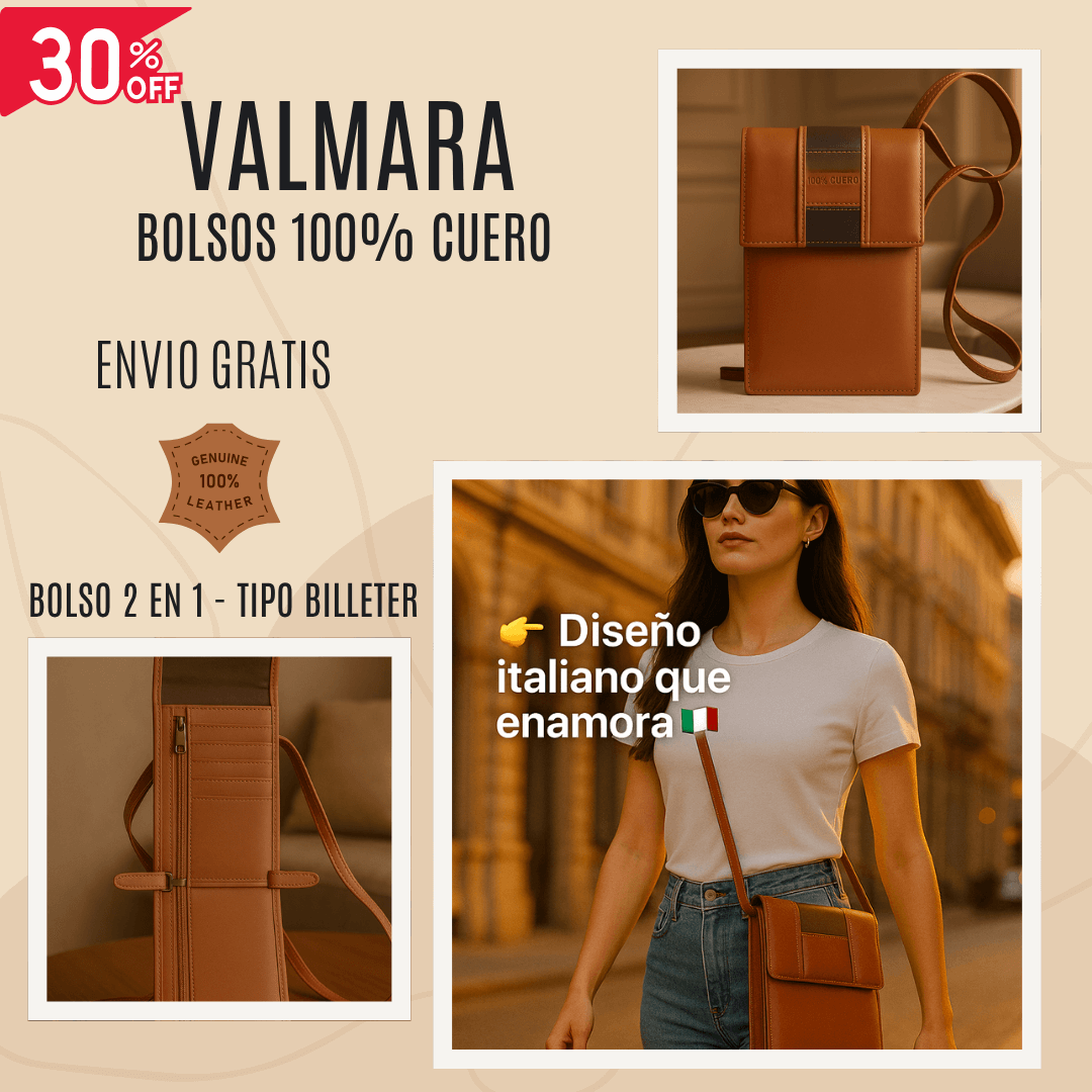 Bolso Valmara 2 en 1 - Elegancia con Diseño Italiano